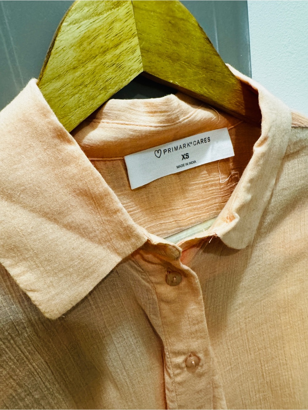 Primark Peach-Blend Short Sleeve Button Shirt - Picture 3 of 3